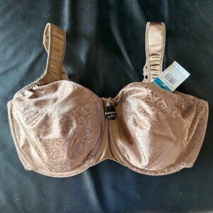 NWT - BALI SATIN TRACINGS MINIMIZER UNDERWIRE BRA 40DDD COLOR: SHEER LATTE